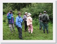 12SabyinyoGroup - 18 * Eric, Pat, Gary and Irene with our guides Patience and Edward. Gary is the first blind person to trek the mountain gorillas at PNV.